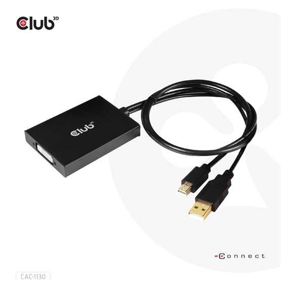  Club3D Mini DisplayPort to Dual Link DVI, HDCP ON version Active Adapter 