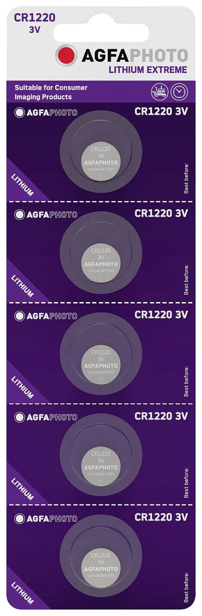 Agfa CR1220 Lítium gombelem 5db/cs (150-803210)