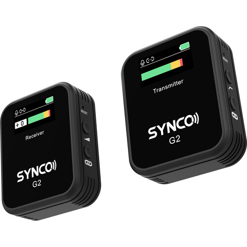 Synco WAir-G2 (A1) ultrakompakt vezetéknélküli csiptetős mikrofon rendszer  TFT kijelzővel (2.4 GHz)