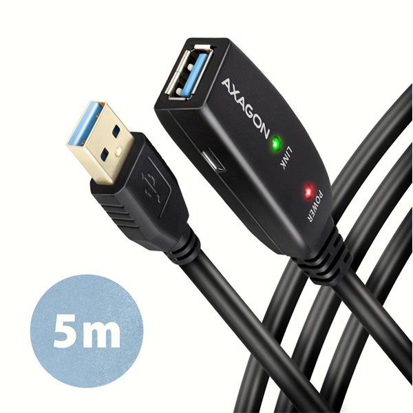 Axagon ADR-305 5m USB 3.2 Gen 1 A apa - anya aktív repeater kábel Axagon ADR-305 5m USB 3.2 Gen 1 A apa - anya aktív repeater kábel