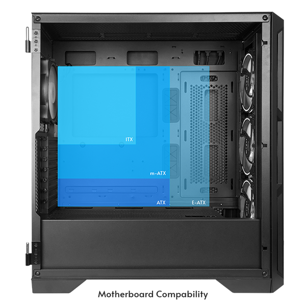 CHIEFTEC  Gaming APEX GA-01B-TG-OP ATX RGB  4xRGB Ventillátor Edzett Üveg Számítógépház fekete