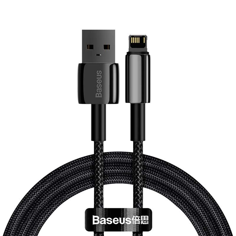 Baseus Tungsten Gold USB-Lightning kábel, 2,4A, 2m, fekete (CALWJ-A01) Baseus Tungsten Gold USB-Lightning kábel, 2,4A, 2m, fekete (CALWJ-A01)