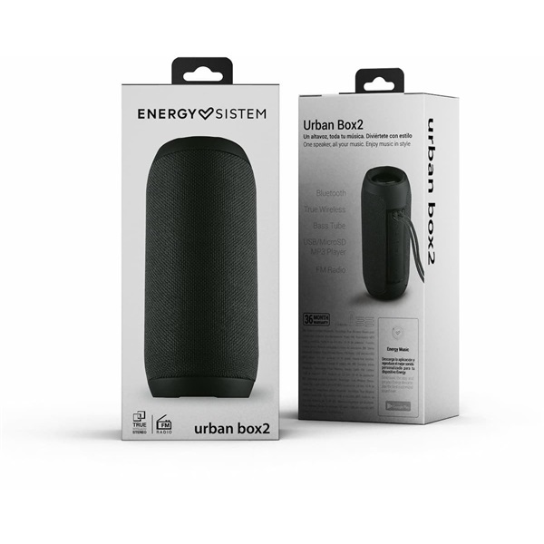 Energy Sistem EN 449323 Urban Box 2 Onyx Bluetooth hangszóró Energy Sistem EN 449323 Urban Box 2 Onyx Bluetooth hangszóró