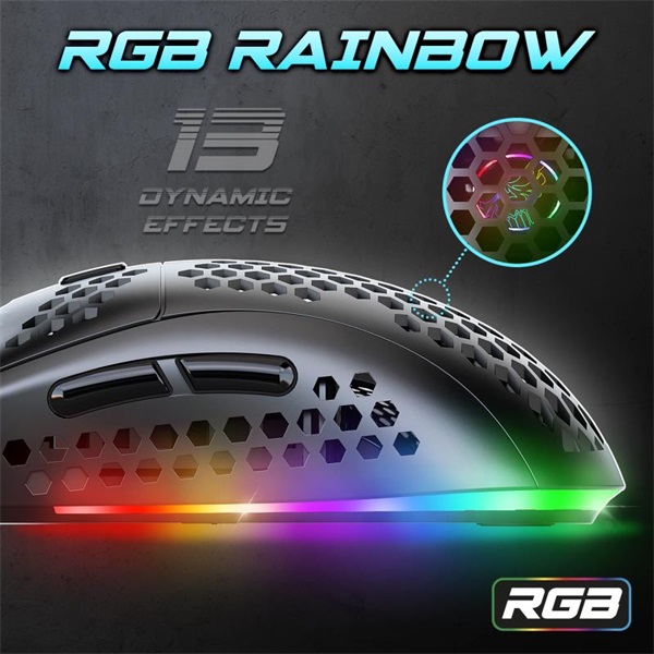 Spirit of Gamer S-PM4 RGB   Egér Fekete 