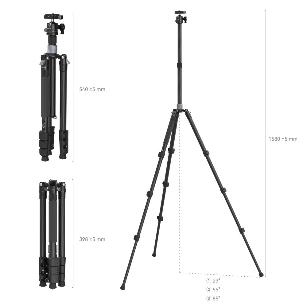 SMALLRIG AP-20 4059 Carbon Fiber Tripod