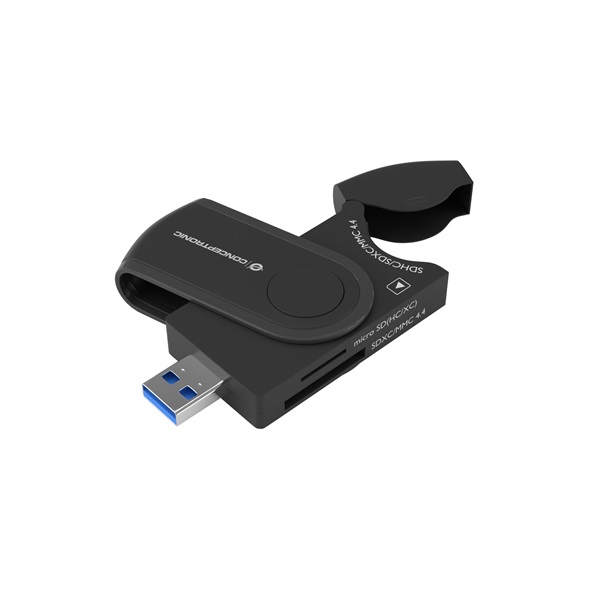 Conceptronic BIAN04B  4in1 2xSD/TF/MicroSD Kártyaolvasó Fekete 