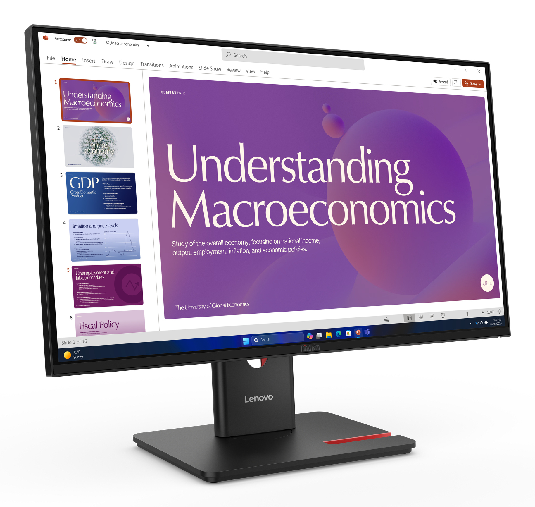 LENOVO 23,8" ThinkVision T24D-40  Monitor - 1920x1080, Full HD, LED, IPS, 100Hz, 4ms, Hangszóró, LAN, Pivot, Fekete