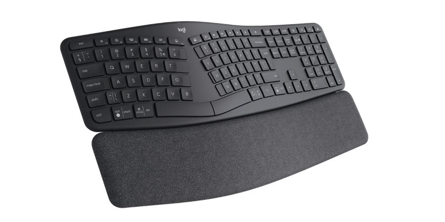Logitech ERGO K860 osztott billentyűzet üzleti használatra német gafitszürke (920-010345)