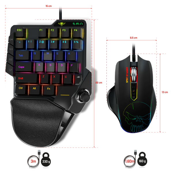 Spirit of Gamer   XPERT GAMEBOARD G900 Mechanikus Billentyűzet/Egér/Egérpad Combo