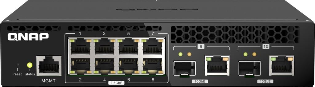 QNAP QSW-M2108R-2C 8x 2.5Gb RJ-45 + 2x 10Gb RJ-45/SFP+ switch
