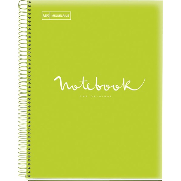 Miquelrius Emotions A4 PP 5x24 lapos lime kockás spirálfüzet Miquelrius Emotions A4 PP 5x24 lapos lime kockás spirálfüzet