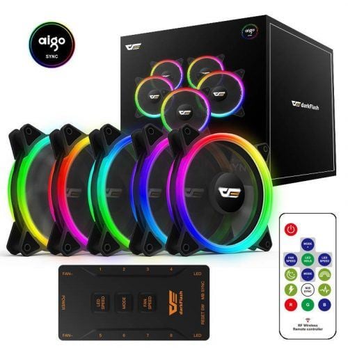 DarkFlash DR12 PRO 5az1-ben ARGB ház hűtő ventilátor szett DarkFlash DR12 PRO 5az1-ben ARGB ház hűtő ventilátor szett