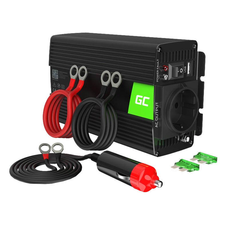 Green Cell INV01DE Inverter 12V-230V 300W/600W feszültség átalakító
