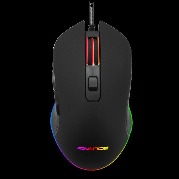Advance GTA 210  2400 DPI 6 gomb RGB Egér  fekete 