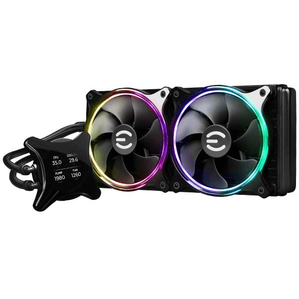 EVGA 400-HY-CX28-V1  CLC 280 mm All-In-One RGB LED CPU Vízhűtés/univerzális