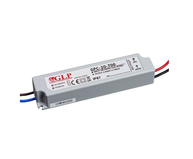 GLP GPCP-20-700 21W 9+30V/700mA IP67 LED tápegység