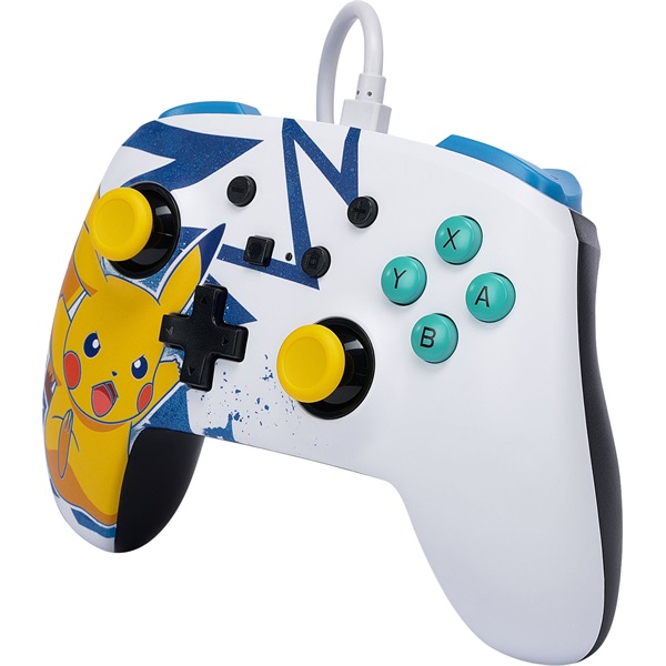 PowerA Enhanced Nintendo Switch vezetékes Pikachu High Voltage kontroller PowerA Enhanced Nintendo Switch vezetékes Pikachu High Voltage kontroller