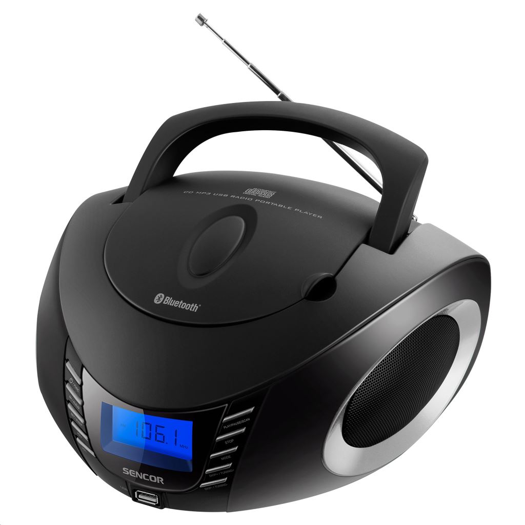 Sencor SPT 3600 BS FM rádió CD/BT/MP3/USB/AUX fekete-ezüst