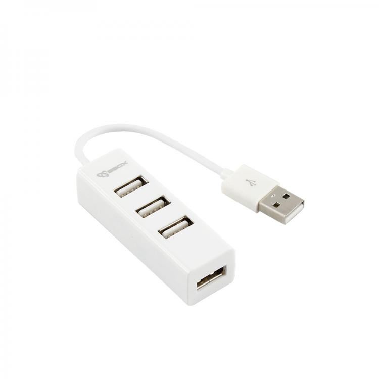 Sbox H-204W USB 2.0 4 portos HUB fehér Sbox H-204W USB 2.0 4 portos HUB fehér