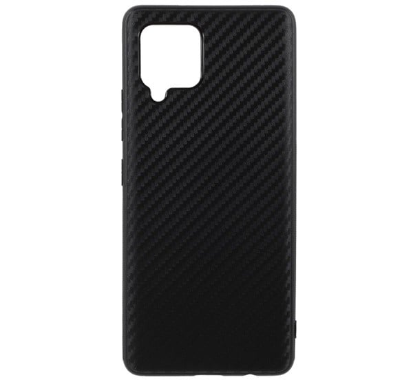 Szilikon telefonvédő (karbon minta) FEKETE [Samsung Galaxy A42 5G (SM-A425F)]
