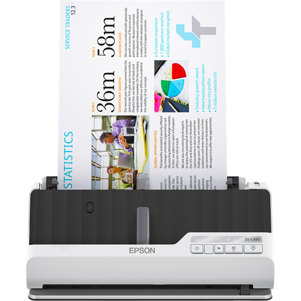 Epson WorkForce DS-C490 Lapáthúzós Szkenner White