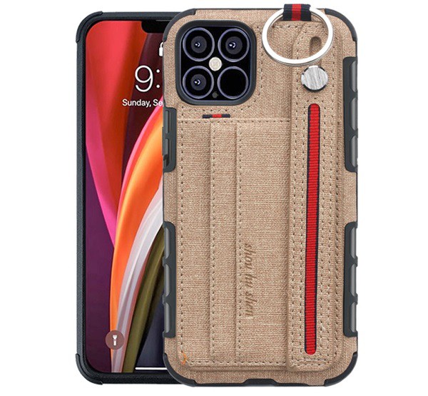 Szilikon telefonvédő (közepesen ütésálló, asztali tartó funkció, bankkártya tartó, textil hátlap + kézpánt) VILÁGOSBARNA [Apple iPhone ... Szilikon telefonvédő (közepesen ütésálló, asztali tartó funkció, bankkártya tartó, textil hátlap + kézpánt) VILÁGOSBARNA [Apple iPhone ...