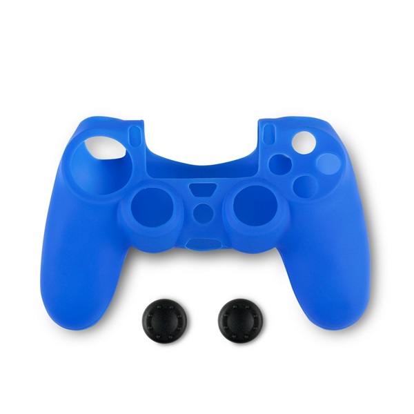 Spartan Gear PS4 kontroller szilikon skin + kék thumb grips