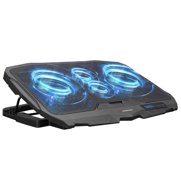 Rampage 17"-ig - AD-RC4 Blue fém rács 2x12,5cm+2x7cm venti Notebook Hűtőpad kék Rampage 17"-ig - AD-RC4 Blue fém rács 2x12,5cm+2x7cm venti Notebook Hűtőpad kék