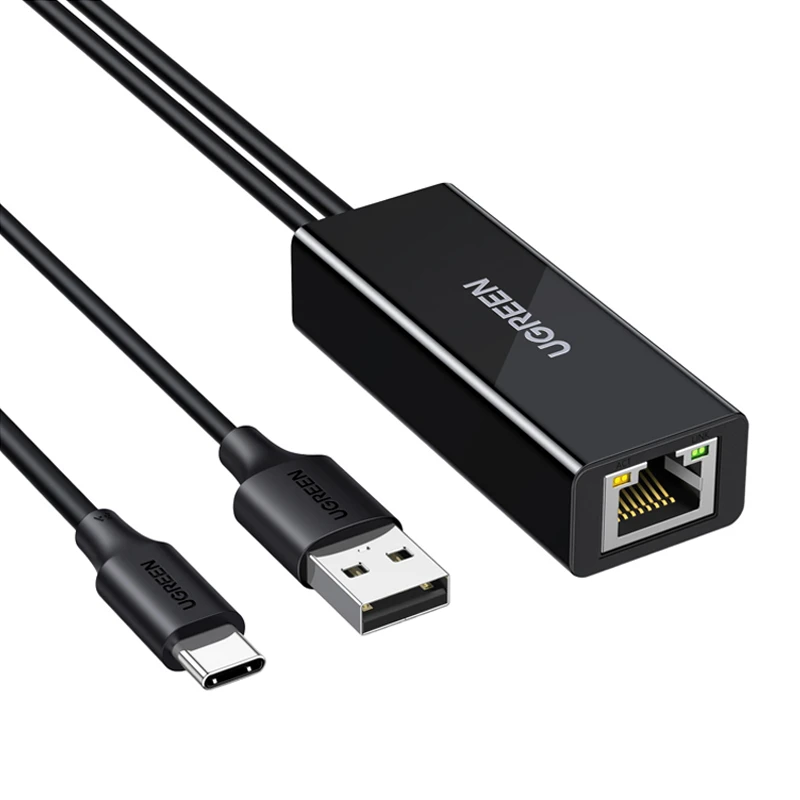 Ugreen CR110 USB-C RJ45 100Mbs Ethernet adapter Fekete