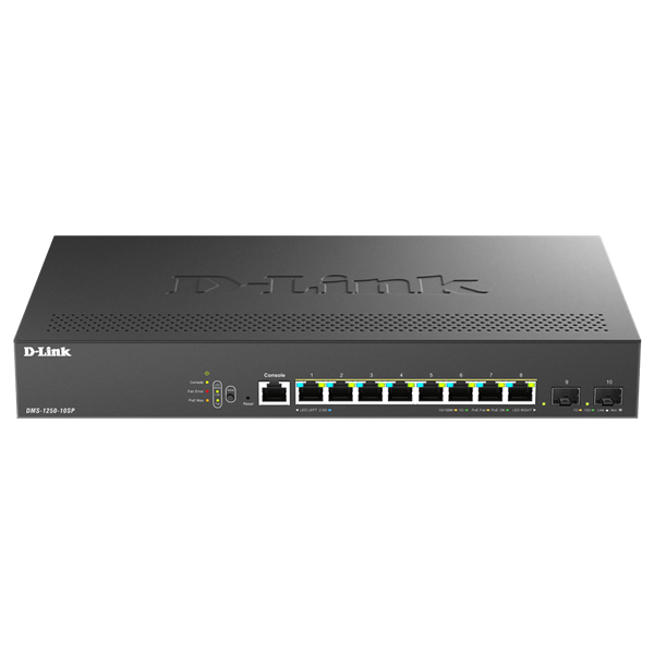 D-Link DMS-1250-10SP 8-Port Multi-Gigabit Smart Managed Switch