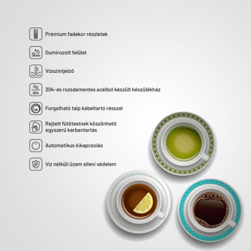 Lauben Electric Kettle 17GR - Dizájn Vízforraló
