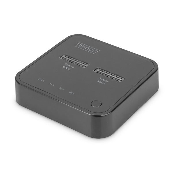 Digitus Dual M.2 NVMe SSD Docking Station with Offline Clone Function USB-C Fekete