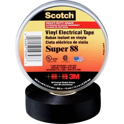 3M SUPER88-38X33 Szigetelőszalag Scotch® Fekete (H x Sz) 33 m x 38 mm 33 m 3M SUPER88-38X33 Szigetelőszalag Scotch® Fekete (H x Sz) 33 m x 38 mm 33 m