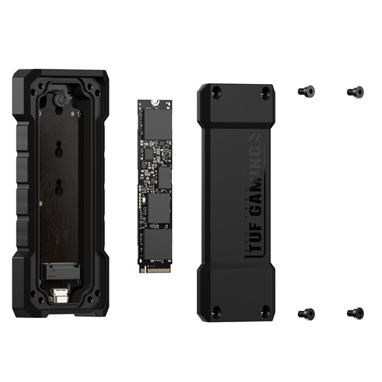 ASUS TUF GAMING A2   külső ház  m.2 NVMe SSD > USB3.2 Type-C  Fekete