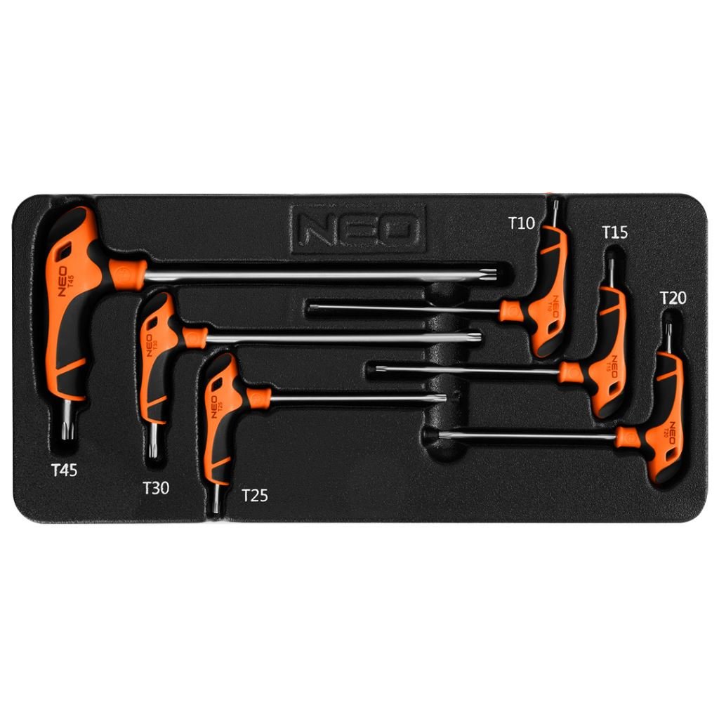 NEO Tools Torx kulcs készlet T markolattal 6 db (84-264) NEO Tools Torx kulcs készlet T markolattal 6 db (84-264)