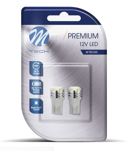 M-Tech T10 LED 0,5W fehér színű, pár (72LB014W) M-Tech T10 LED 0,5W fehér színű, pár (72LB014W)