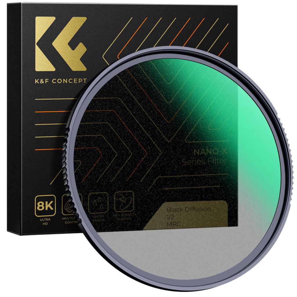 K&F Concept 58MM Nano-X Black Mist lágyító szűrő 1/2 Karcálló