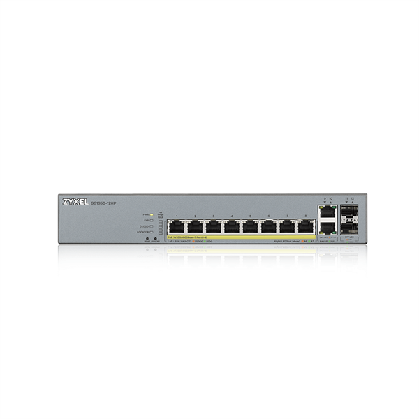 ZyXEL GS1350-12HP 8-port GbE Smart Managed PoE Switch  