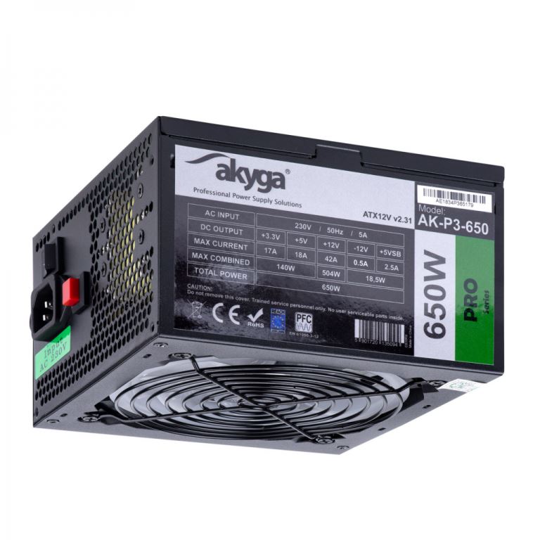 Akyga  Pro RGB FAN 650W tápegység - AK-P3-650