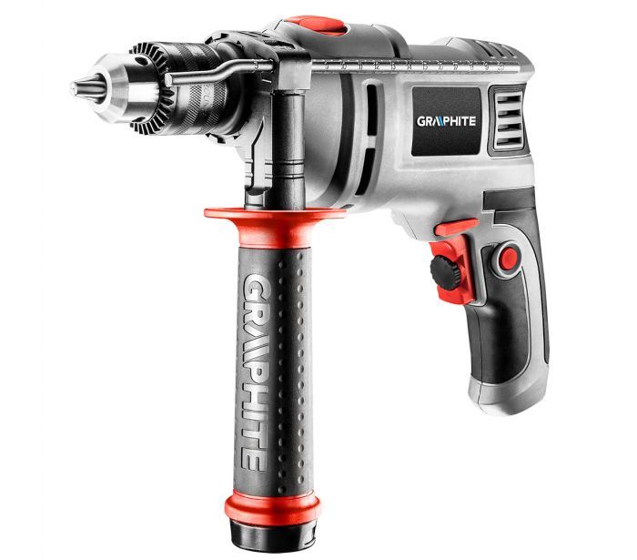 Graphite 58G726 Ütvefúró 650W 0-3000/min 13mm fogastokmány koffer