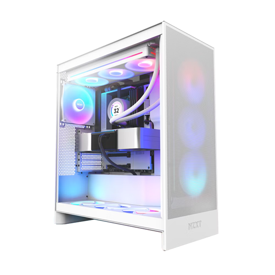  NZXT CM-H72FW-R1 Midi   H7 Flow RGB  Számítógépház  Matt fehér  