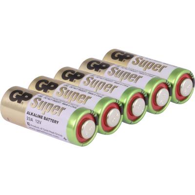 23A alkáli elem, távirányító elem, 12V 38 mAh, 5 db, GP Super A23, E23A, V23A, V23PX, V23GA, L1028, MN21, G23A 23A alkáli elem, távirányító elem, 12V 38 mAh, 5 db, GP Super A23, E23A, V23A, V23PX, V23GA, L1028, MN21, G23A