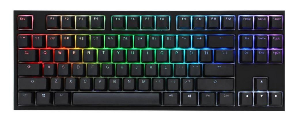 Ducky One 2 RGB TKL Cherry MX Speed Silver billentyűzet fekete (DKON1787ST-PHUALAZT1)