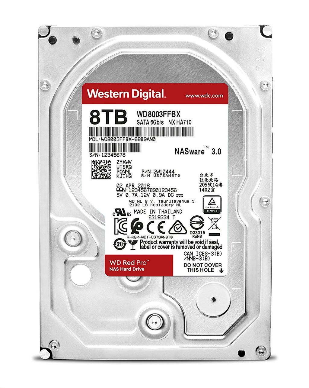 8TB WD 3.5" Red Pro SATAIII winchester (WD8003FFBX)