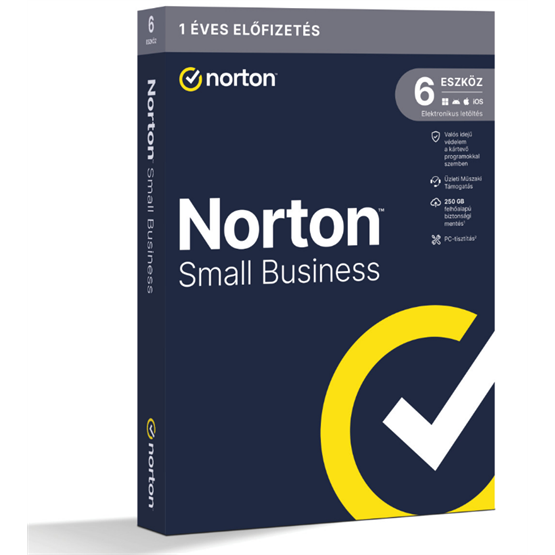 SW Norton Small Business 2.0 - 21463579 - 250GB HU 1 felhasználó  6 eszköz / 1 év  dobozos