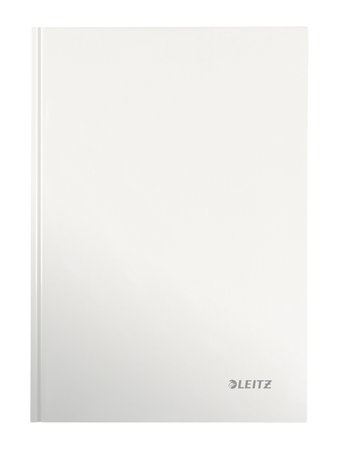 Leitz "WOW" beírókönyv A4, vonalas, lakkfényű fehér (E46251001)