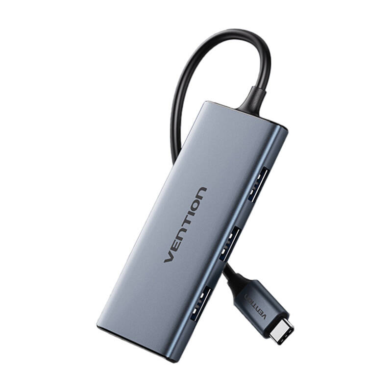 USB-C to HDMI, 3x USB 3.0, SD, TF Hub Vention TOOHB 0.15m Gray USB-C to HDMI, 3x USB 3.0, SD, TF Hub Vention TOOHB 0.15m Gray