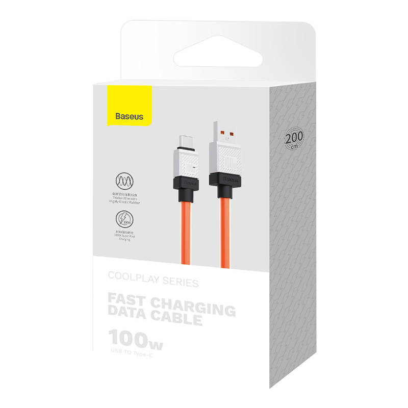 Cable USB do USB-C Baseus CoolPlay 100W 2m (orange)