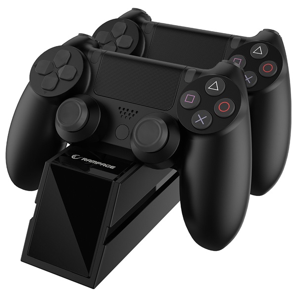 Rampage   RP-PS4 dokkoló 2x PS4 Gamepad töltő  Fekete 