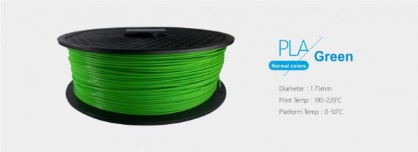 3D nyomtató filament 1,75 mm PLA zöld